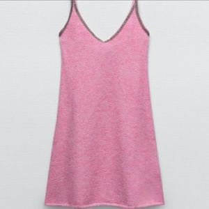 Zara Wool Alpaca Beaded Strappy Dress